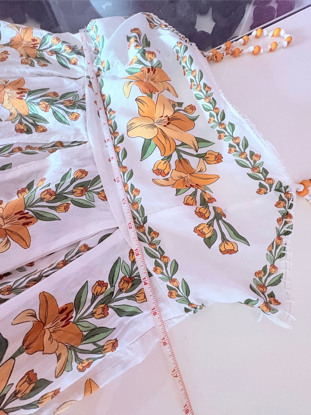 FARM Rio White Dress with Orange Floral Print - Picture 14 of 15